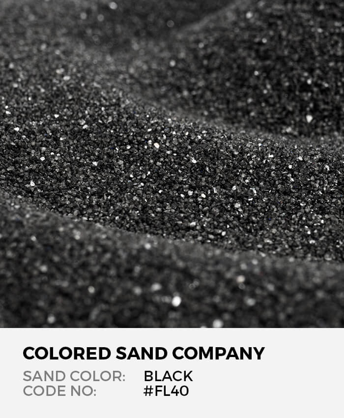 Black #FL40 Floral Colored Sand Art Material