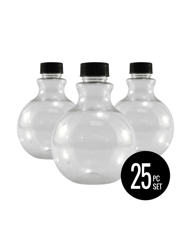 Round Bulb Sand Art Bottles, Set of 25