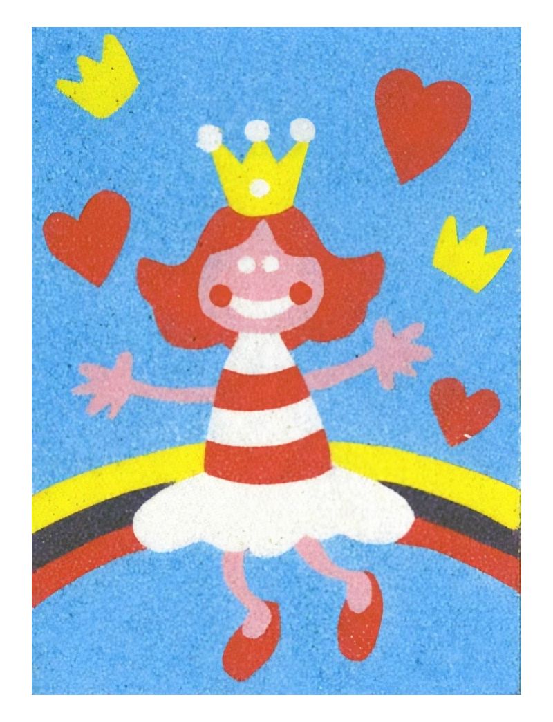 Peel 'N Stick Adhesive Sand Art Board, Princess Rainbow (5-in x 7-in)