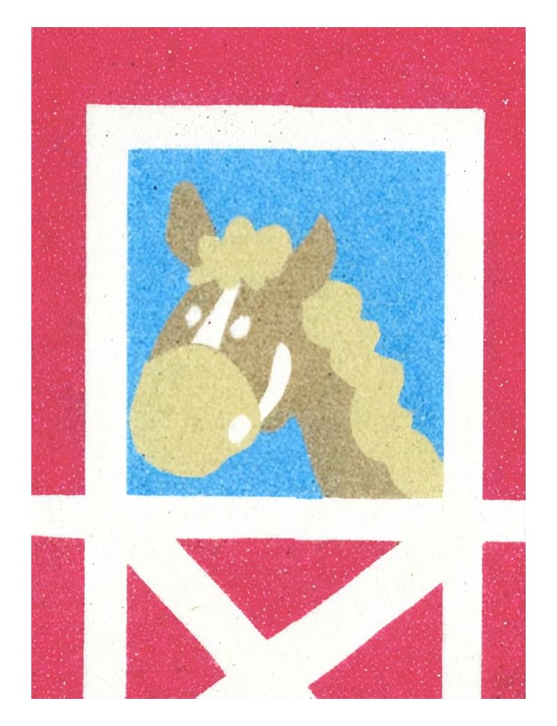 Peel 'N Stick Adhesive Sand Art Board, In The Stall (5-in x 7-in)