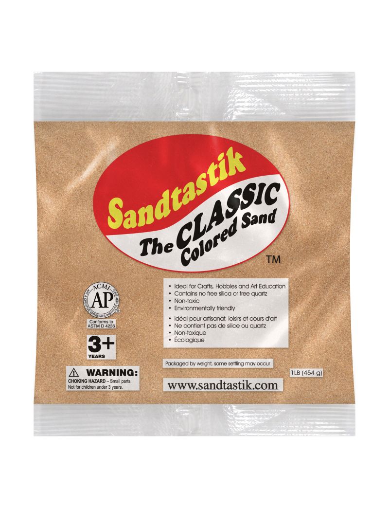 Sandtastik Classic Colored Sand, Tan-1 lb (454 g)