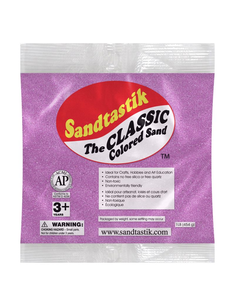 Sandtastik Classic Colored Sand, Mauve-1 lb (454 g)