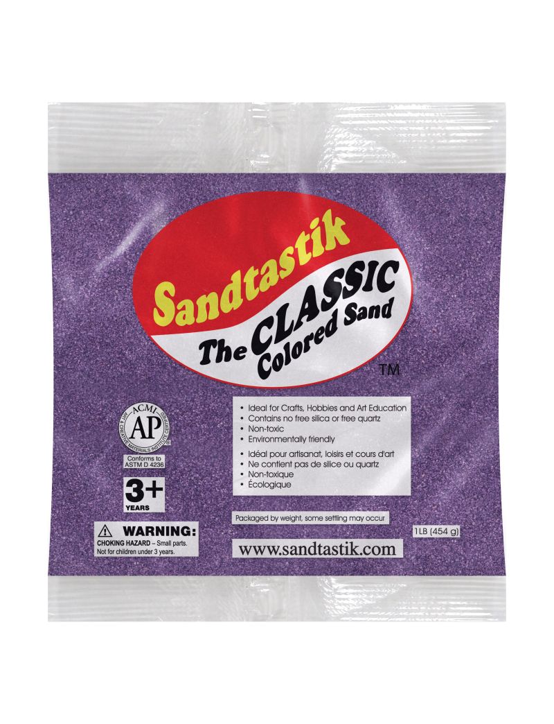 Sandtastik Classic Colored Sand, Purple-1 lb (454 g)