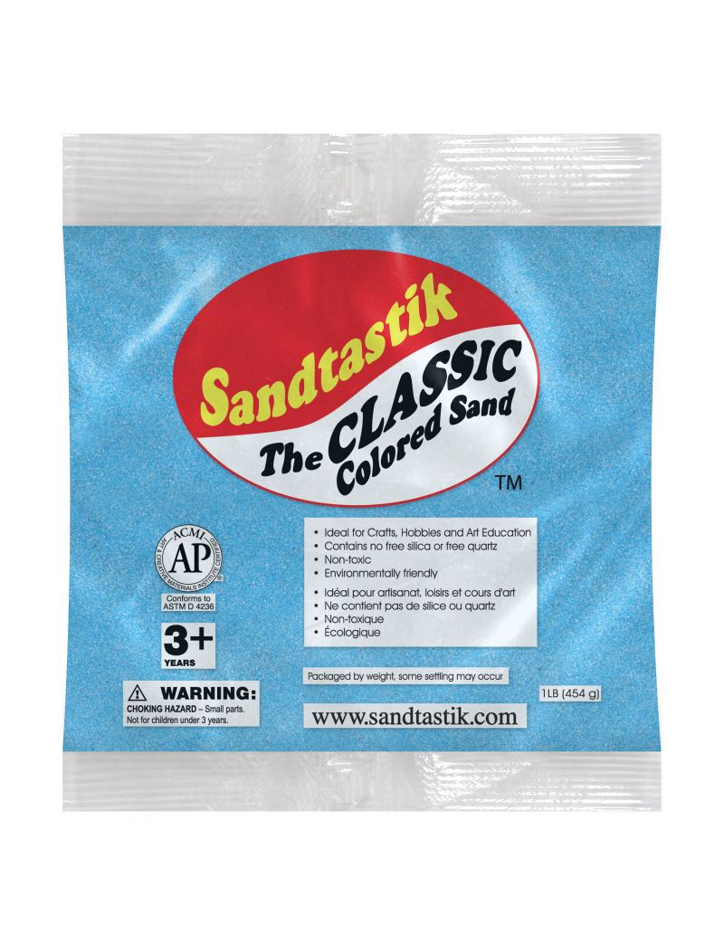 Sandtastik Classic Colored Sand, Light Blue-1 lb (454 g)