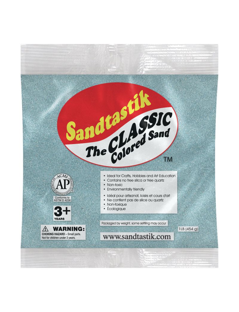 Sandtastik Classic Colored Sand, Aqua-1 lb (454 g)