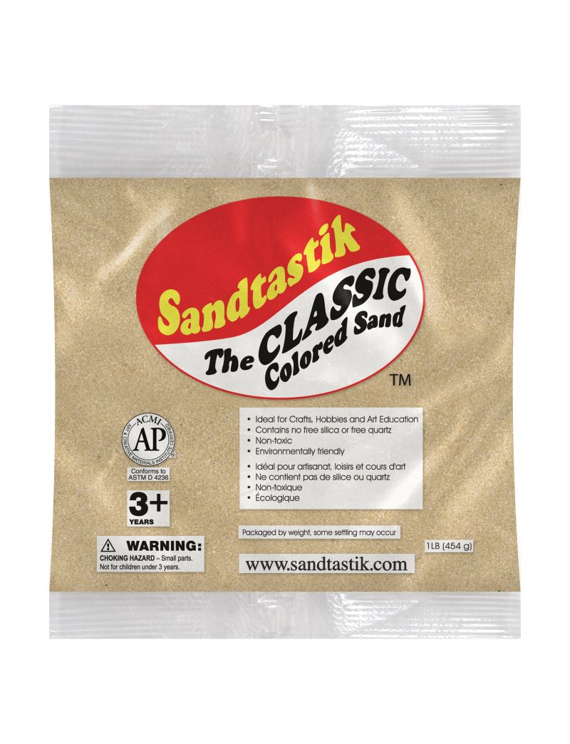 Sandtastik Classic Colored Sand, Latte-1 lb (454 g)