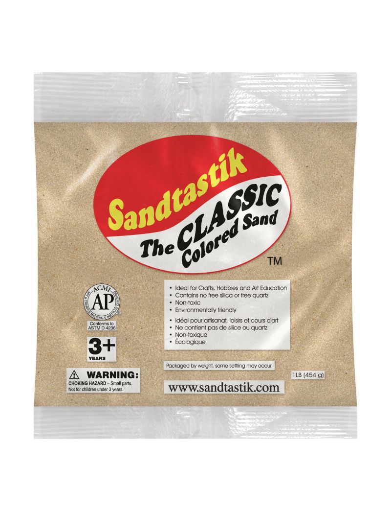 Sandtastik Classic Colored Sand, Beach-1 lb (454 g)