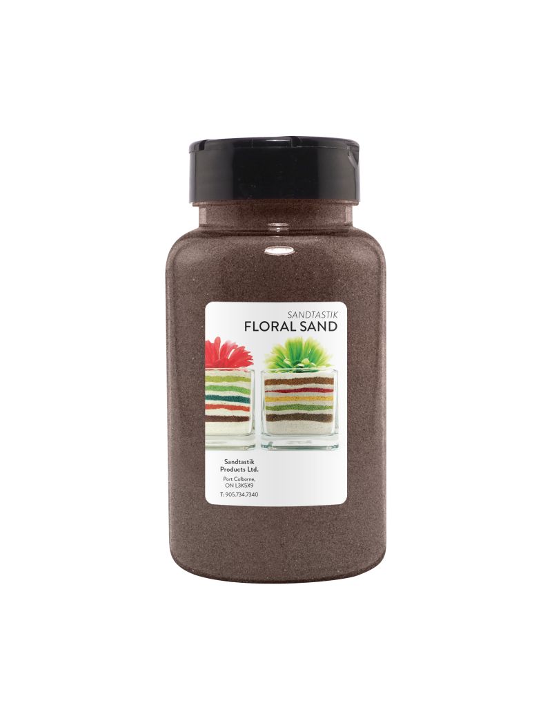 Sandtastik Floral Colored Sand, Dark Grey-22 oz (623 g)
