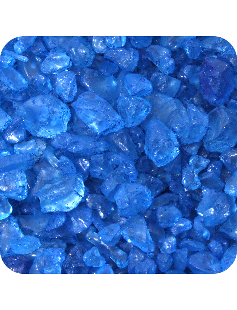 Sandtastik Colored ICE Decorative Glass Gems, Blue