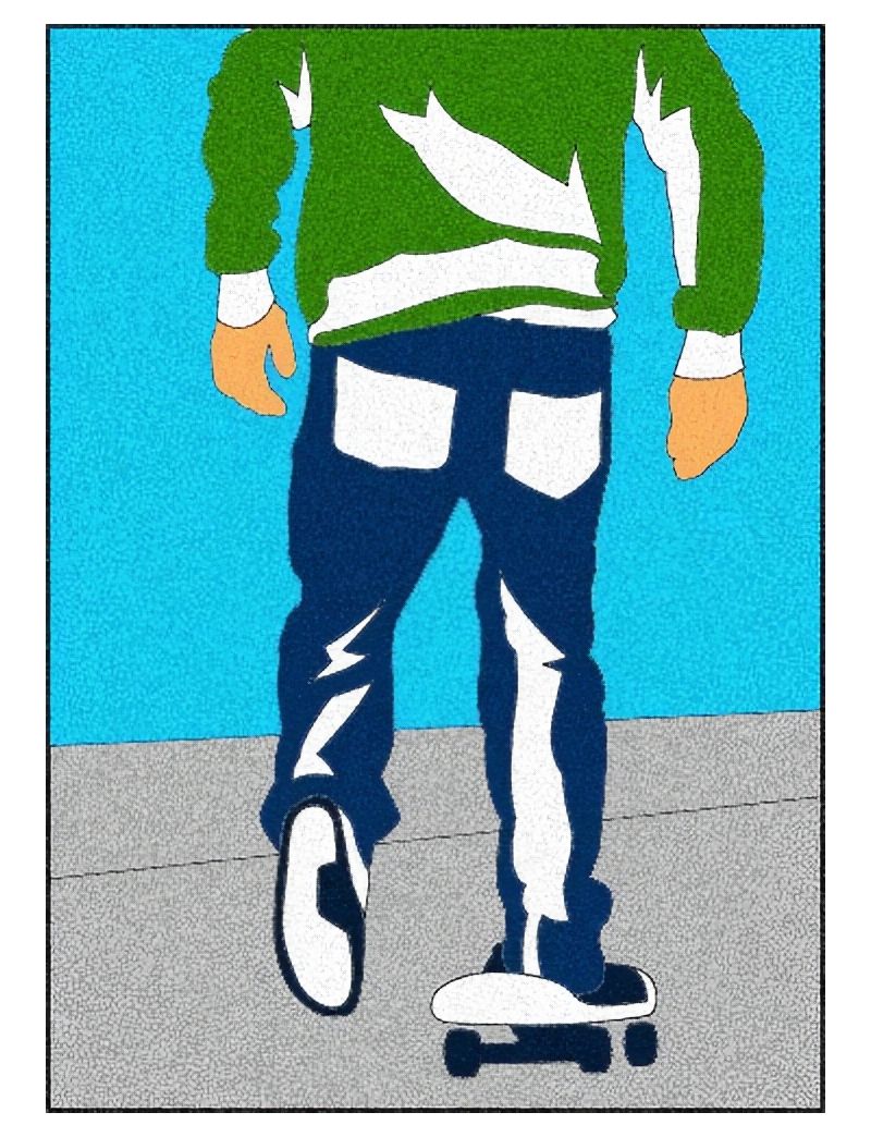 Peel 'N Stick Adhesive Sand Art Board, Skater Dude (5-in x 7-in)