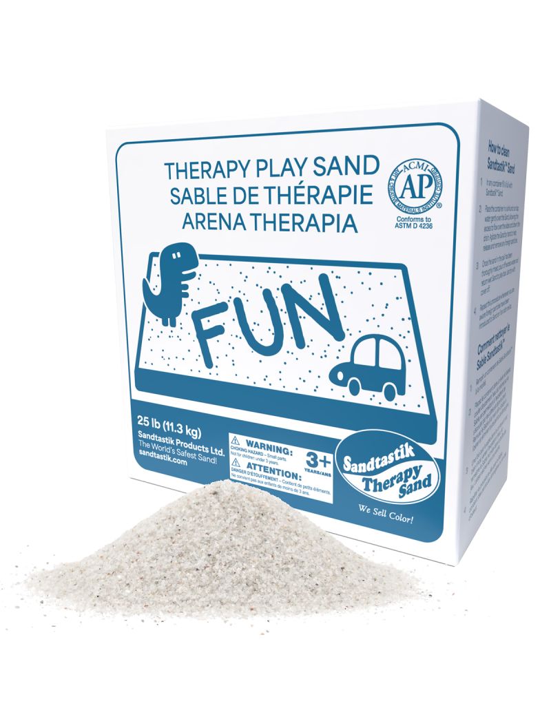 Sandtastik Coarse Therapy Play Sand, White, 25 lb (11.3 kg)