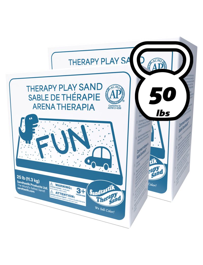 Sandtastik Coarse Therapy Play Sand, White, 50 lb (22.7 kg)