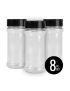 14 oz Refillable Plastic Bottle with Shake or Pour Lid, Set of 8