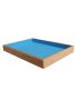 Sand Tray in Solid Oak with Ocean Blue Finish, 28.5