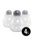 Fancy Round Bulb Sand Art Bottles, Set of 4