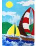 Peel 'N Stick Adhesive Sand Art Board, Sailing in the Wind (5-in x 7-in)