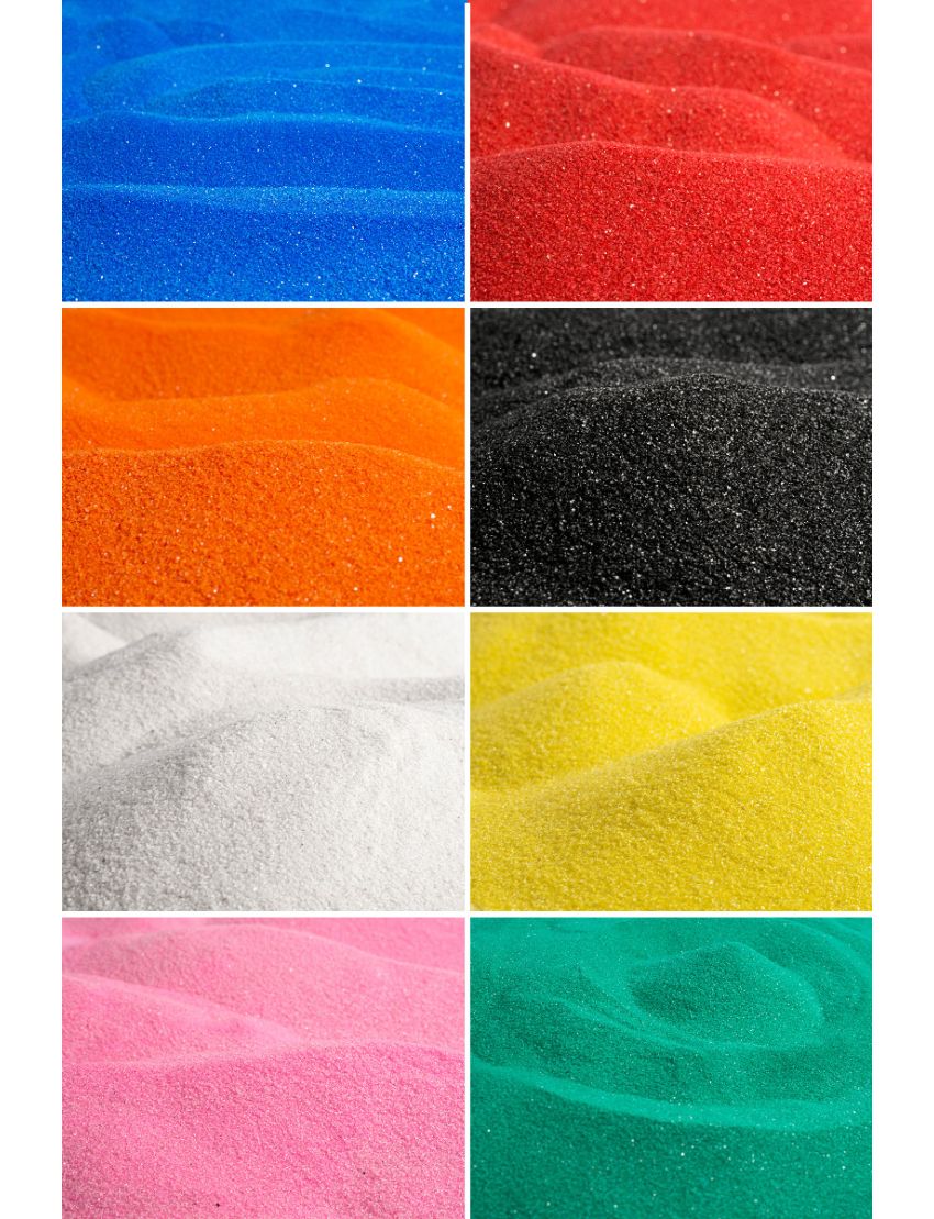 Classic Colored Sand Rainbow Sand Art Refillable Bottle Set, 8-Pack