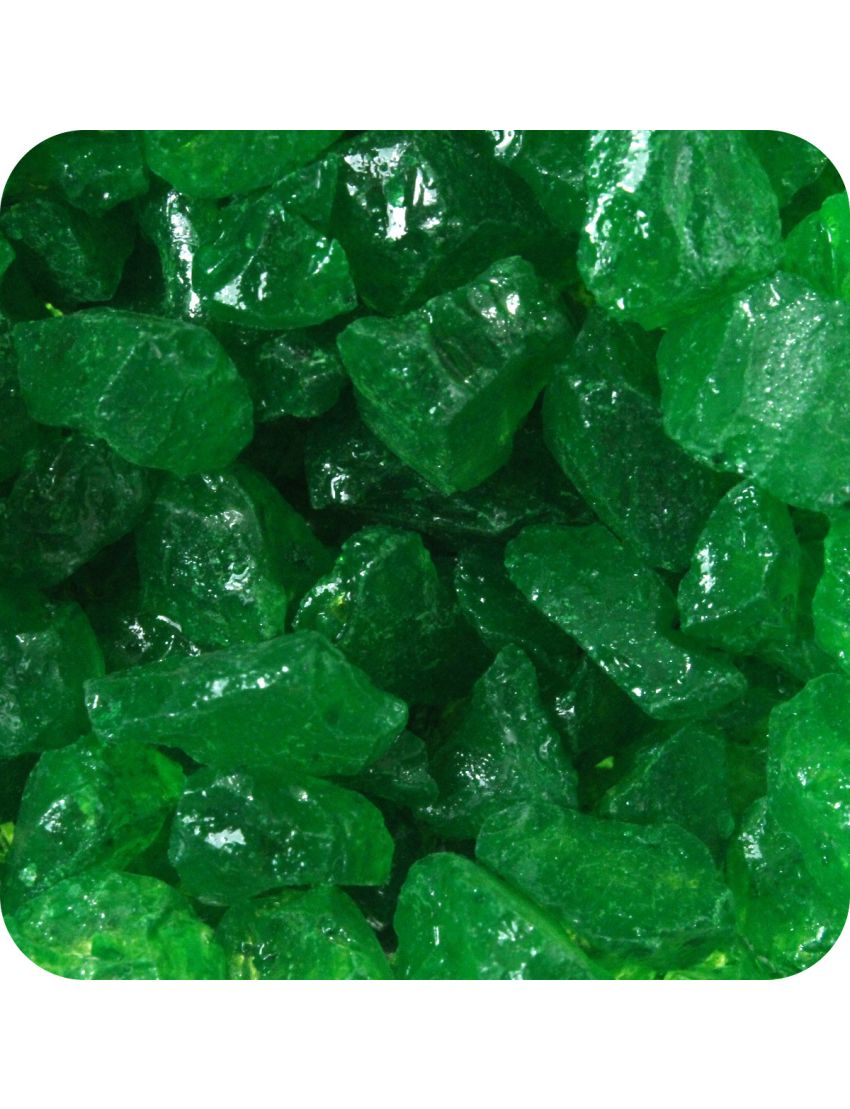 Sandtastik Colored ICE Decorative Glass Gems, Green