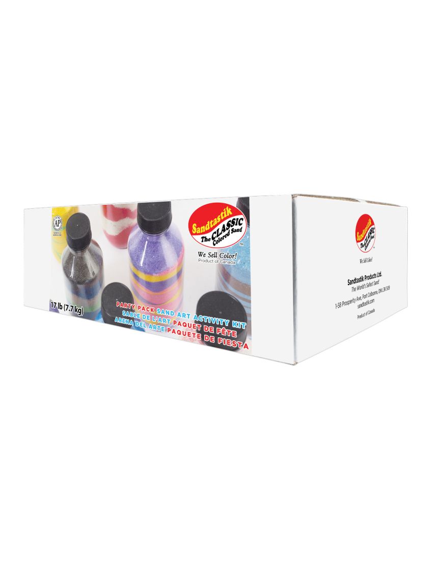 Classic Colored Sand Art Party Pack, Makes 25 Bottles