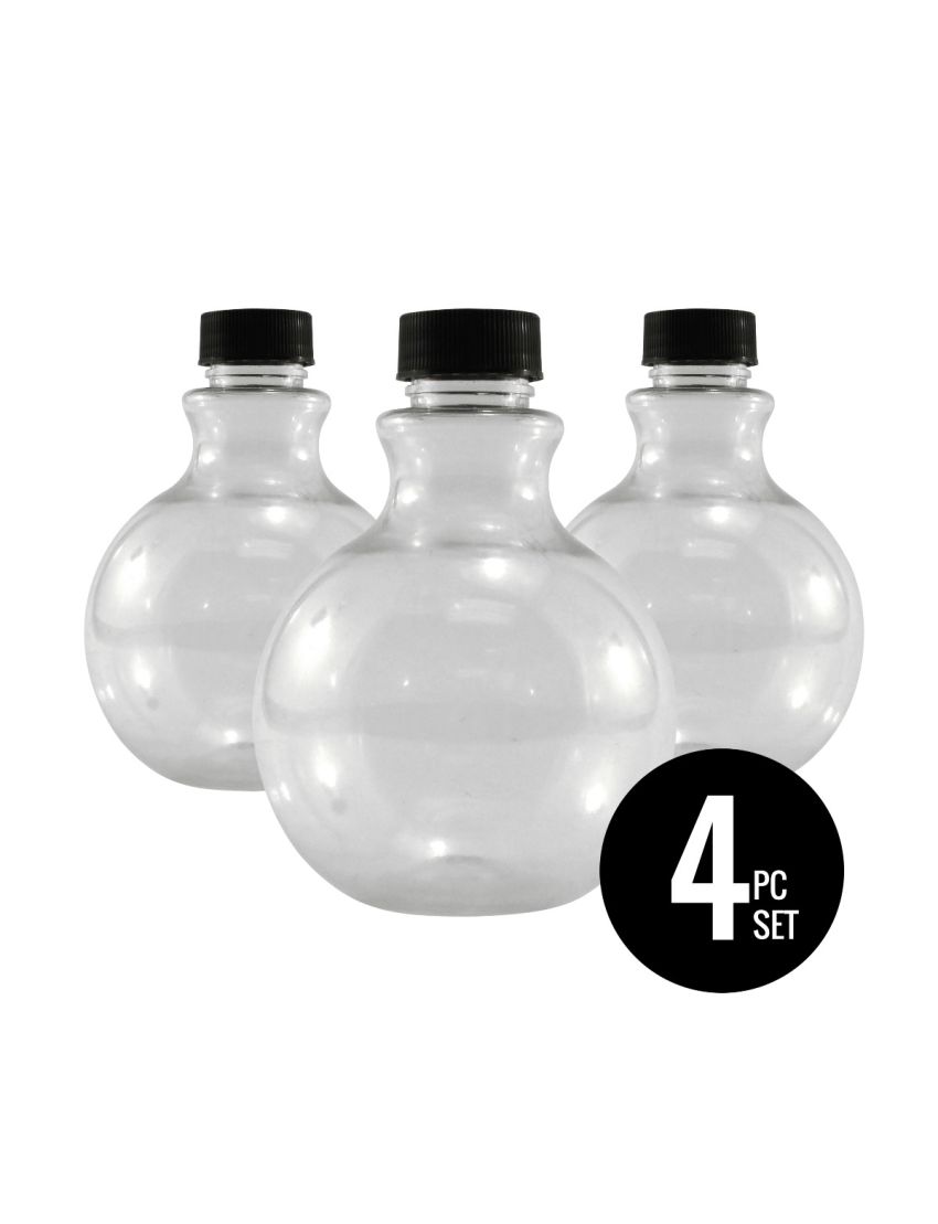 Round Bulb Sand Art Bottles, Set of 4