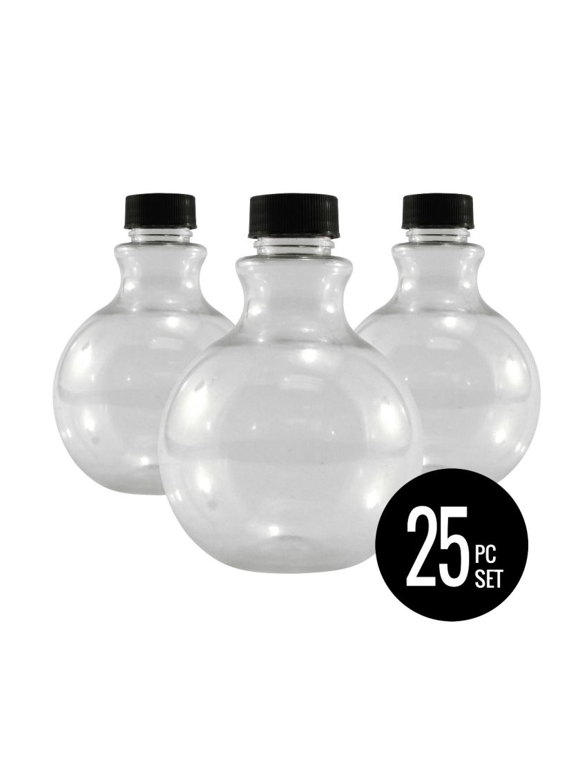 Round Bulb Sand Art Bottles, Set of 25