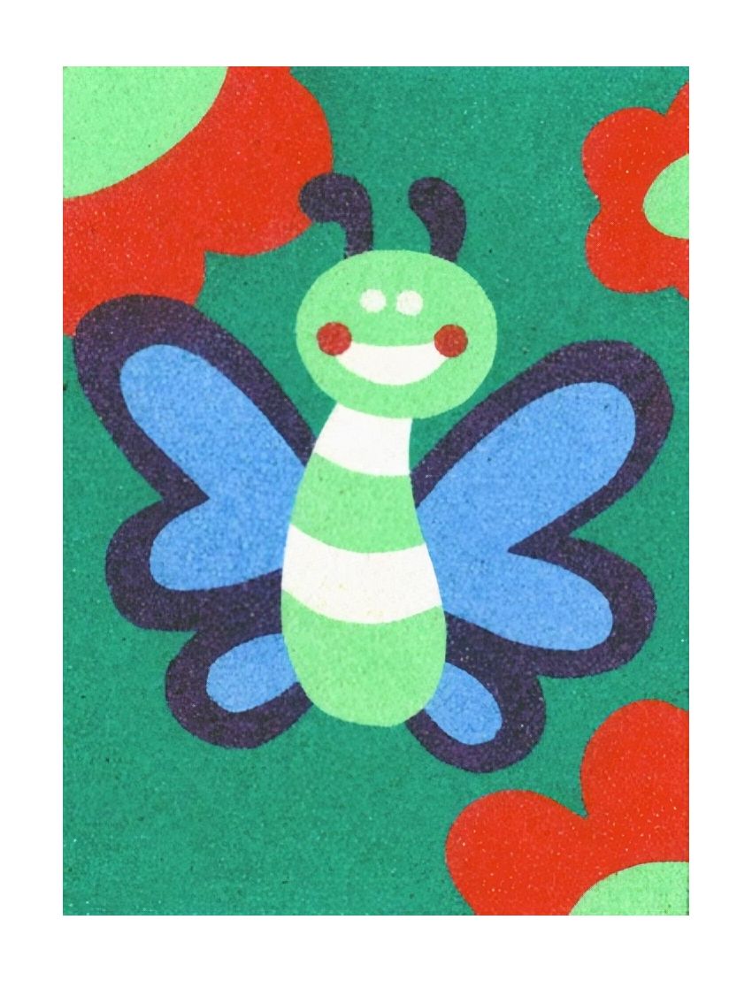 Peel 'N Stick Adhesive Sand Art Board, Fluttering Butterfly (5-in x 7-in)