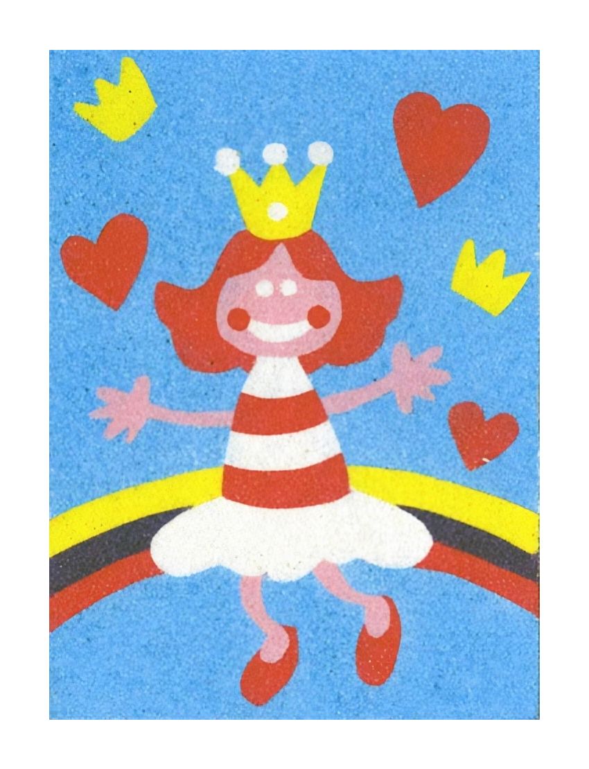 Peel 'N Stick Adhesive Sand Art Board, Princess Rainbow (5-in x 7-in)