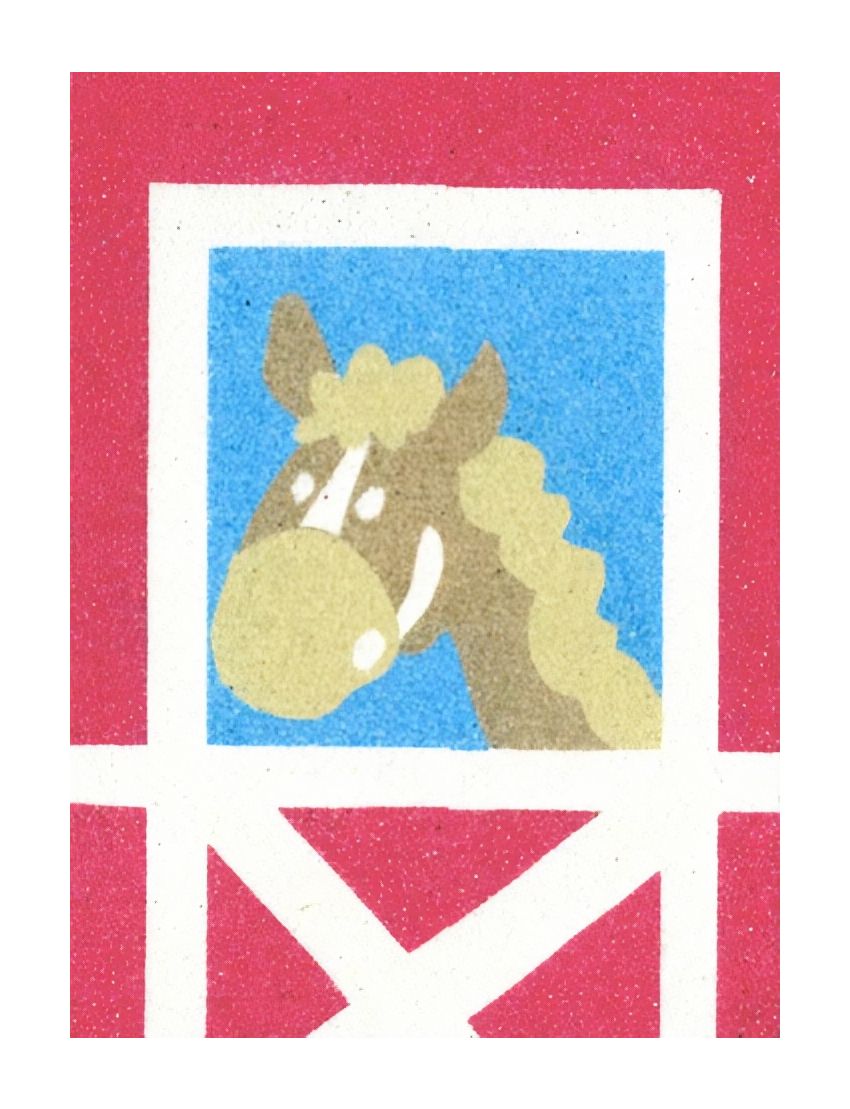 Peel 'N Stick Adhesive Sand Art Board, In The Stall (5-in x 7-in)