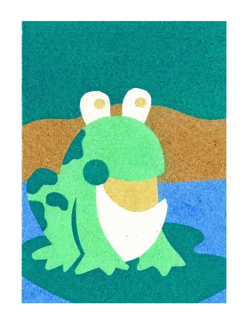 Peel 'N Stick Adhesive Sand Art Board, Mr. Frog (5-in x 7-in)