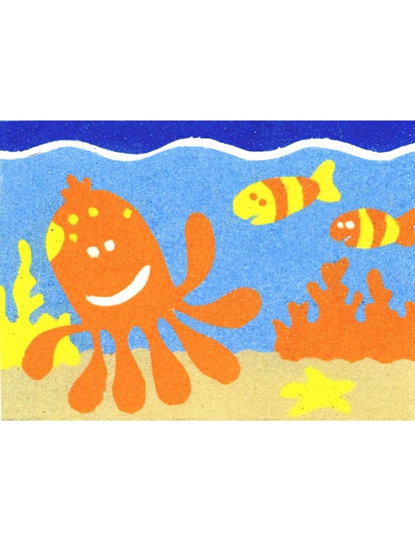 Peel 'N Stick Adhesive Sand Art Board, Octopus & Friends (5-in x 7-in)