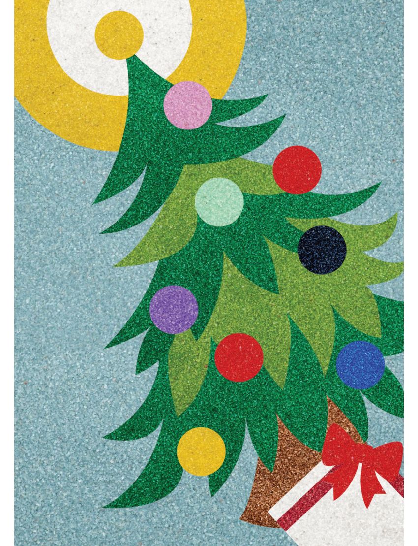 Peel 'N Stick Adhesive Sand Art Board, Christmas Tree (5-in x 7-in)