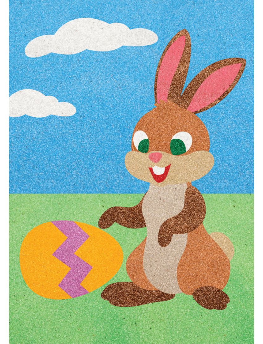 Peel 'N Stick Adhesive Sand Art Board, Bunny & The Egg (5-in x 7-in)
