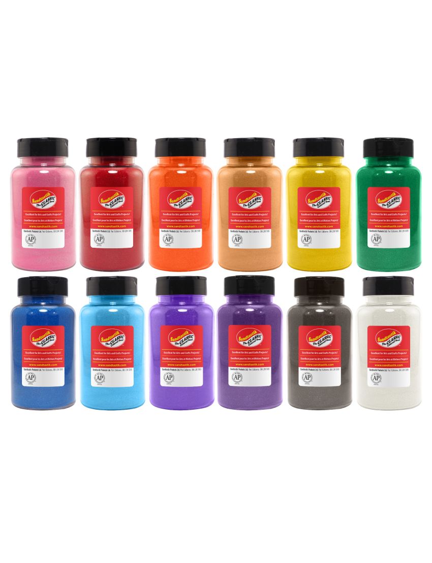 Classic Colored Sand & 22 oz Bottle Set, 12-Pack