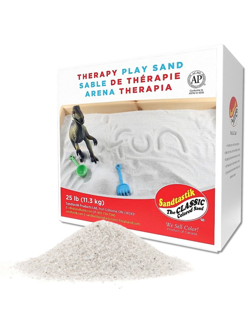 Sandtastik Coarse Therapy Play Sand, White, 25 lb (11.3 kg)