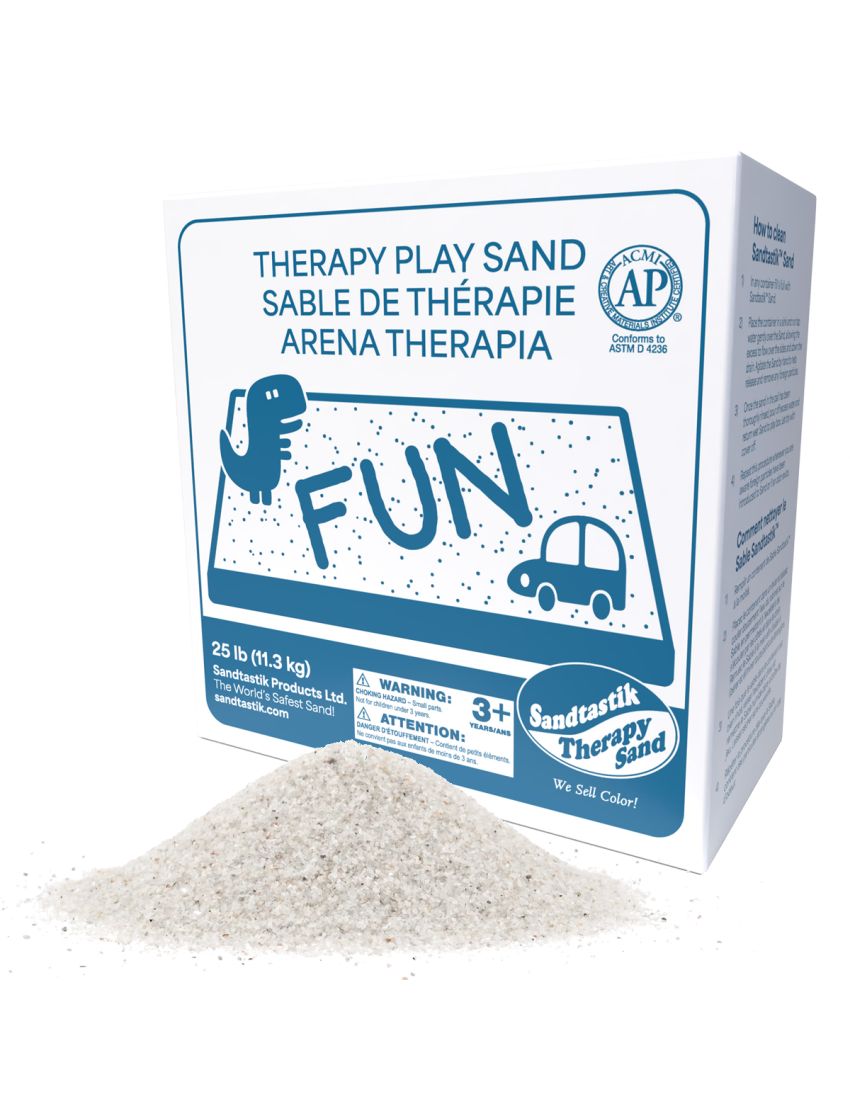 Sandtastik Coarse Therapy Play Sand, White, 25 lb (11.3 kg)
