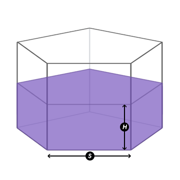 Calculate the bulk sand volume needed for a pentagonal sandbox Calculate the bulk sand volume needed for a pentagonal sandbox